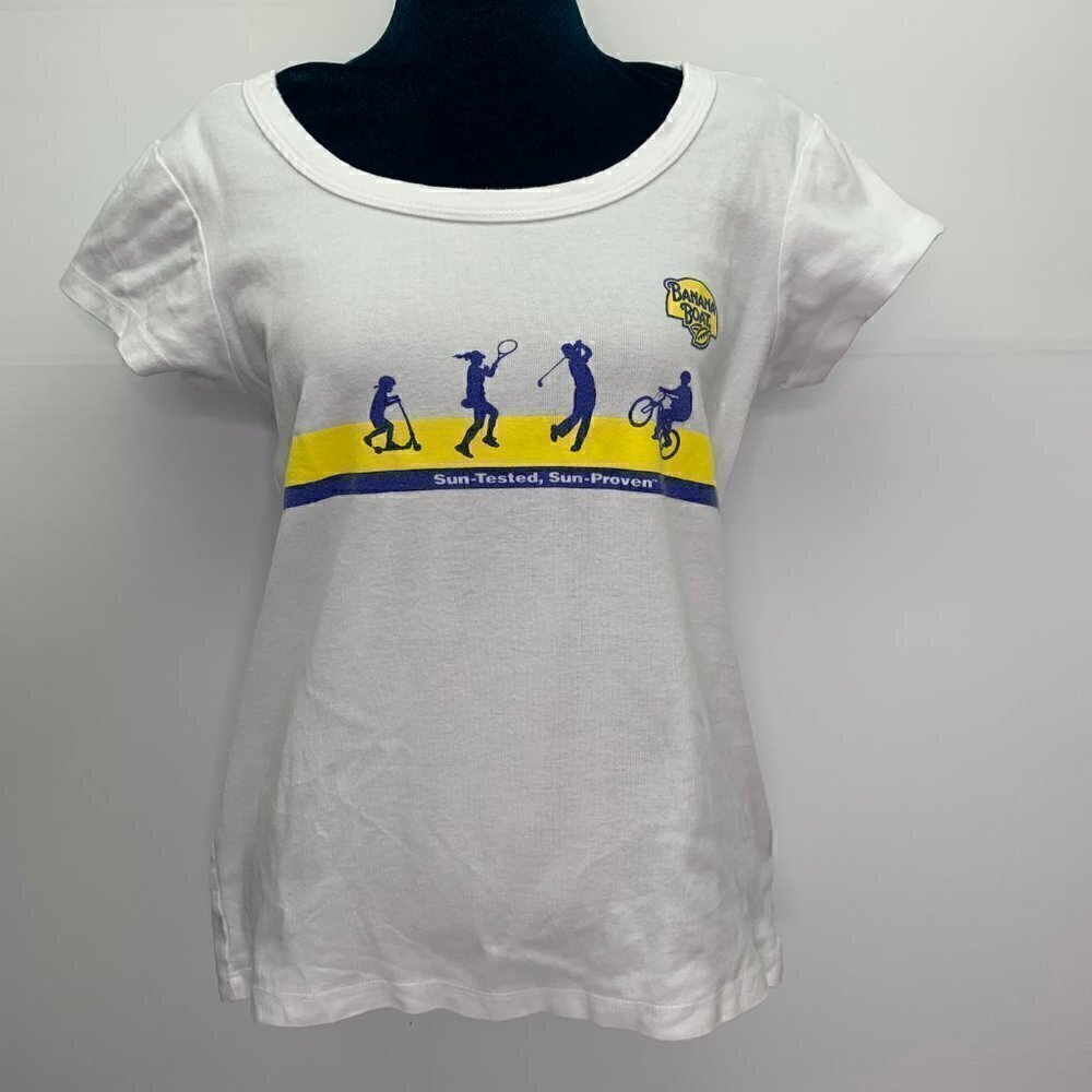 Banana Boat XL Graphic T Shirt Suncreen Tee Slim Fit White Short Sleeve - Picture 9 of 9